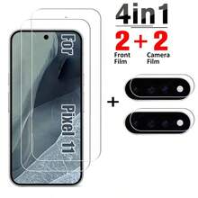 4pcs/Pack High Definition Anti-Scratch Screen Protector For 10A, Pixel 10 Pro Fold /Pixel 10/ 10 Pro XL / Pixel 10 Pro / Pixel 11 Pro / Pixel 11/ Pixel 11 Pro Xl, 3D Camera Black Lens Protector, Fingerprint Unlock, Anti-Scratch, Tempered Glass Screen Protector, Ultra HD Phone Screen Protector, Camera 3D Transparent Lens Protector, Fingerprint Recognition Support - Clear - View 17