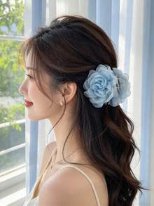 Rose Flower Hair Clip - High-End New Style Hair Accessory. Hair Claw For Updo. Hair Clip With Grip. - Multicolor - View 3