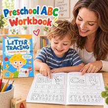 3+ Years Old Children A–Z Letter Tracing Workbook, Kindergarten ABC Handwriting Practice Book, Includes Uppercase And Lowercase Letters - Multicolor - View 2