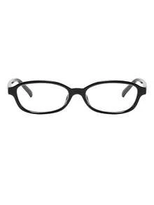 2 Pairs Men's Oval Retro Small Frame Personalized Daily Commute Fashion Plain Lens Glasses - Multicolor - View 5