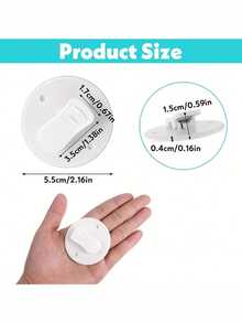 4pcs Bathroom Shower Curtain Clips, Self-Adhesive Shower Curtain Weights, Anti-Splash Shower Curtain Weight Clips, Suitable For Home Shower Wall, Prevent Wind And Water Splashing - White - View 6