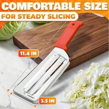3PCS/1PC Cabbage Slicer - Sharp Double Blade Slicer, Suitable For Purple Cabbage, Carrots And Lotus Roots, Suitable For Salad And Cold Cabbage Processing - Multicolor - View 7