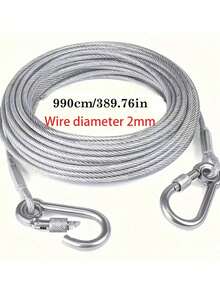 1pc Plastic Coated Galvanized Steel Wire Clothesline (Steel Wire Diameter 0.2/0.3cm), A Portable Multi-Functional Steel Wire Rope. Suitable For Indoor/Outdoor Drying Clothes, Hanging Clothes And Drying Blankets. Ideal For Camping Accessories, Bathroom And Dormitory - Multicolor - View 18