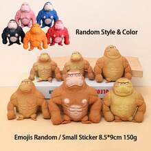 1pc Funny Transformable Gorilla Stress Relief Toy, Creative Desk Toy For Teens & Office (Random Style & Color) - Multicolor - View 11