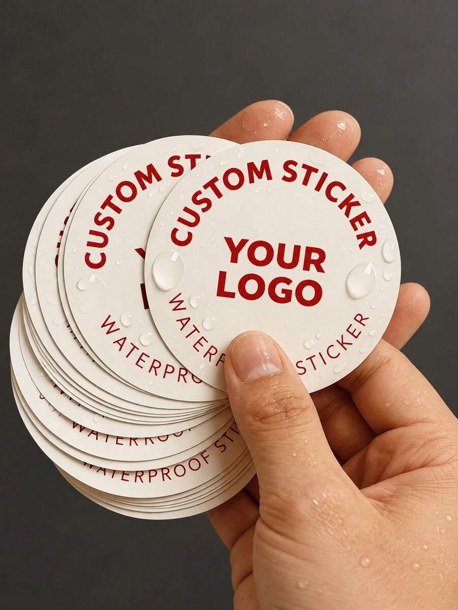 Personalized Upgrade Logo Stickers, Round Custom Label Stickers. Suitable For Various Occasions, Supports Custom Photos, Images And Labels. Custom Logo Stickers, Label Stickers - Multicolor - View 1