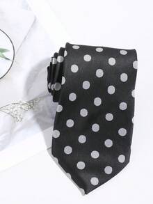 1PC Men's Fashion Business Style Vintage Polka Dot Hand-Tied Necktie Suitable For Party, Professional, Holiday Matching - Multicolor - View 12