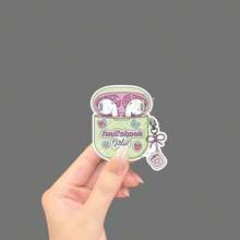 Audiobook Girl Headphones Fun Vinyl Stickers - 2D Flat Stickers, Suitable For Phones, Laptops, Suitcases, Gifts, Cars, Cups, Helmets - one-size - View 2