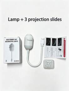 2-In-1 Car USB Starry Galaxy Light, High Definition 360° Rotating Starry Light, Adjustable Brightness Touch Night Light, Romantic Decorative Light, Suitable For Car Interior, Home, Bedroom Ceiling And Wall - A - View 13