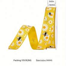 10 Yards/Roll Bee Satin Ribbon - Bee Day Decorative Ribbon, DIY Handmade Bows, Multi-Purpose, Used For Gift Wrapping, DIY Crafts, Bouquet Packaging, Party Decoration, Sewing Accessories - One Size - View 9