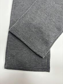 Men's Loose Fit Thermal Lined Wide Leg Sweatpants, Elastic Waist Drawstring Straight Leg Long Pants, Thickened Casual Pants With Pockets, Dark Gray For Autumn/Winter Daily Streetwear And Outdoor Wear - Dark Grey - View 5