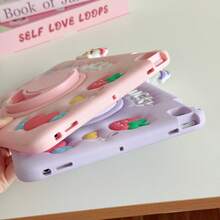 Lolla 1件（不含筆）360度旋轉支架鴨子造型保護殼，適用於 iPad 7/8/9 平板外殼 2022 Apple Air 5/4/3 9代 10.2 矽膠 Pro 11 全包覆 2024 Mini 5 新 Air 6/9PLUS/11 - 彩色 - 查看 5