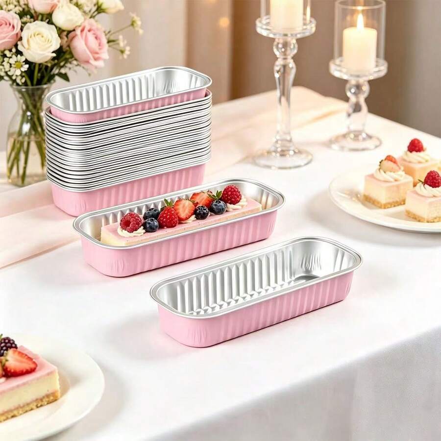 10pcs Pink Baking Boxes, Multi-Functional Practical Portable Packaging Boxes, Beautiful Highly Attractive Candy Boxes, Birthday Party Wedding Afternoon Tea Cake Boxes, Suitable For Dessert Baking, Oven, Home Kitchen, Camping Picnic, Daily Life, Christmas, Halloween, Valentine's Day