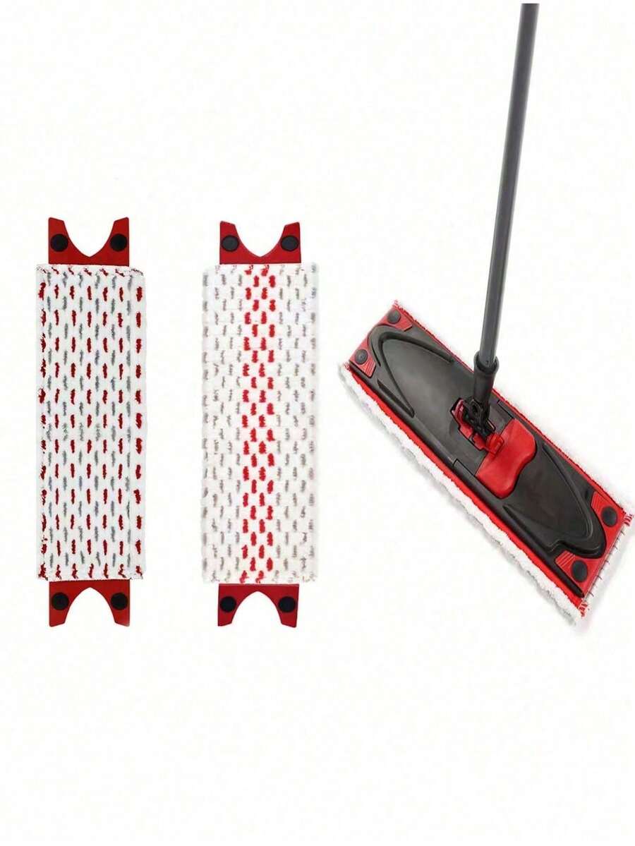Mop cloth 1/2/4 片装替换拖把垫,兼容 Ultramat XL 干湿两用平板拖把,可重复使用的超细纤维拖把替换装,除尘拖把头,干湿两用清洁工具替换装 - 彩色 - 查看 1