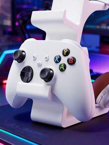 Dudukan Pengontrol Game & Headset Universal 2-in-1, Dudukan Pengisian Daya Terintegrasi Headset/Pengontrol yang Tahan Lama, Pengatur Meja Minimalis, Kompatibel dengan Pengontrol PlayStation 5 / Series X/S / Pro. Ciptakan Pengalaman Bermain Game yang Imersif, Dudukan Display Gamer Profesional, Desain Kokoh dan Stabil. - View 7