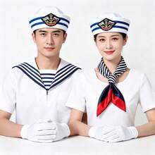 1 Women's Hat, Vintage Sailor Hat, Unisex Navy Cap, Cute Hat With Ribbon, Bow Beret, Letter Embroidery, Perfect For Parties And Halloween Cosplay. - Sailor Hat - View 13