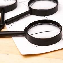 1/2pcs Portable Small Magnifying Glass, Handheld High Definition 6X Magnifier For Elderly Reading, Newspaper And Scientific Observation - Multiple Styles - View 6