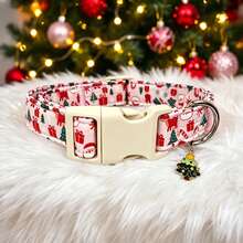 iDestry Christmas Pet Collar Adjustable Dog Collar Christmas Tree Santa Claus Gift Print Pet Necklace For Large Medium Small Dogs Cats - Multicolor - View 11
