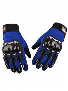 Motorcycle Riding Gloves With Protective Knuckle Shell, Long Finger Touchscreen Compatible, Breathable Fabric, Non-Slip Grip, Unisex Sports Riding Gear, Flexible Fit Motorcycle Accessories, Suitable For Riding, Racing, Outdoor Cycling - Multicolor - View 15