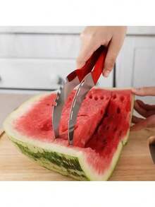 1pc Stainless Steel Watermelon Slicer, Watermelon Ball Maker, Watermelon Scooper With Seed Removal Function, Multi-Functional Fruit Slicing Kitchen Tool, Anti-Cut Watermelon Slicer - Multicolor - View 13