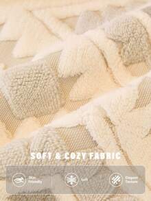 1PC Geometric Jacquard Sofa Cushion Cover, Boho Neutral Tone Couch Slipcover For Living Room Home Decor, Non‑Slip Bottom, Scratch‑Resistant Pet Friendly, Machine Washable For 1/2/3/4 Seater & L-Shaped Sofa - Light Grey - View 4
