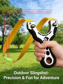 Stainless Steel Precision Flat Band Slingshot, Quick-Press No-Tie Outdoor Entertainment Slingshot Frame, Adult Competitive Shooting Slingshot, Suitable For Outdoor Sports - A - View 10
