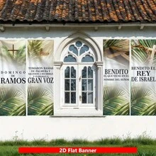 4 buah Spanduk Gereja Artistik, Gaya Kaca Patri Malaikat Meniup Terompet, Pola Kelahiran Yesus, Spanduk Pesta Poliester, Tanda Gantung Sempurna untuk Dinding Tempat Suci Gereja, Sekolah, Gereja, dan Tempat Lainnya - A - View 7