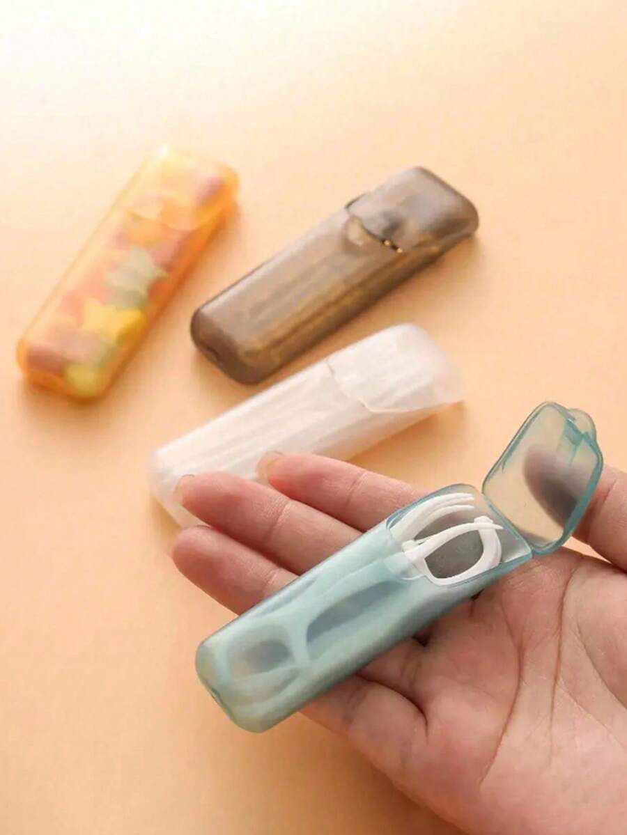 1/3/5pcs Mini Colorful Storage Boxes, PP Material, With Flip Lid, Can Be Used As Cotton Swab Box, Dental Floss Box, Multi-Color Capsule Box, Suitable For Oral Care And Travel - Recommended Hygiene Storage Box, Mini And Compact, Can Hold Wallet, Travel Toothpick Box, Dental Floss Box, Toothpick Box, Bathroom Accessories - View 1