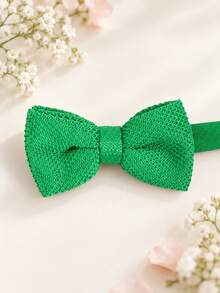 1PC Fashion Casual Minimalist Unisex Solid Color Soft Knitted Double Layer Bowknot Collar Comfortable Versatile Suitable For Daily Wear, Holidays, Shopping, Campus, Party, Banquet - Multicolor - View 6
