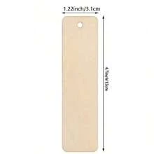 5/10/20/40/60/120pcs Blank Wooden Bookmarks, DIY Rectangular Wooden Tags With Rope, Suitable For Wedding, Birthday Party, Rustic Holiday Book Decoration - Multicolor - View 8