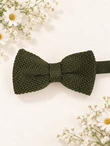 1PC Fashion Casual Minimalist Unisex Solid Color Soft Knitted Double Layer Bowknot Collar Comfortable Versatile Suitable For Daily Wear, Holidays, Shopping, Campus, Party, Banquet - Multicolor - View 13