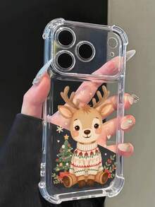 Cocok dan Kompatibel dengan iPhone 18 Pro/18 Pro Max/17/17 Pro/17 Pro Max/16/15/14/13/12 Series, Casing Ponsel Transparan Tahan Guncangan 4 Sudut dengan Slogan Bunga Pink "Boo", Hantu , dan Pola Halloween Manis, Tipis & Pelindung, Unisex untuk Penggunaan Sehari-hari, Hadiah Ideal - MultiWarna - View 2