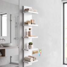5 Tier Wall Shelf Unit Vertical Shelf Floating Storage Wall Shelf Decorative - View 5