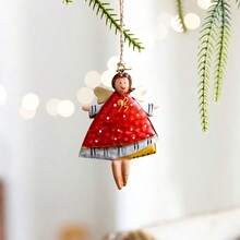 4pcs Christmas Decoration Angel Hanging Ornaments, Holiday Atmosphere, Handmade Texture, Cute Gift, Home Party, New Hot-Selling - Multi-color - View 7