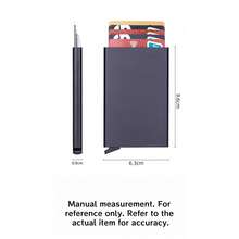 Ultra-Thin Metal Card Holder Wallet, Automatic Pop-Up Card Case, Unisex, RFID Blocking Credit Card Wallet, Minimalist Pocket Card Holder, Compact Front Pocket Wallet - Multicolor - View 4