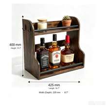 Estantería de almacenamiento de cocina de varios niveles, organizador de encimera de madera & metal, estante de encimera para frascos de especias, platos, artículos pequeños de cocina - Ver 3