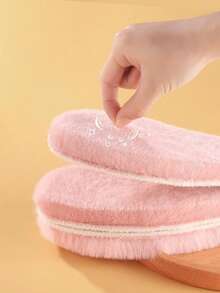2pcs Of Soft Plush Warm Shoe Insoles, Winter -Lined Insoles, Thick And Comfortable Insoles, Suitable For Snow Boots,Washable And Reusable - Pink - View 3