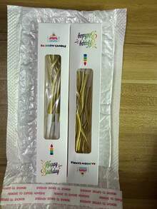 6pcs/12pcs/Box Curved Candles, Birthday Cake Decorative Inserts, Birthday Party Supplies - Champagne - View 14