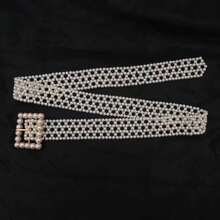 Summer High-Quality Pearl Belt, Eye-Catching Accessory, Can Be Paired With Jeans, Dresses, Swimwear And Various Pants, Suitable For Weddings - Gold - View 5