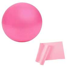 Mini Pilates Yoga Ball, Anti-Burst PVC Small Fitness Ball, Suitable For Core Training, Home Gym Fitness Workout Training Resistance Band Set - A - View 12