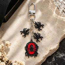 1pc/Multi-Pcs Unisex Gothic Vintage Spider Pendant Alloy Small Spider Accessory Keychain Halloween Gift Personalized Bag Charm - Multicolor - View 3