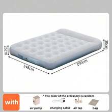 New Built-In Air Pump Self-Inflating Air Mattress Outdoor Tent Air Bed Double Sleeping Pad, Suitable For Camping Or Indoor - Multicolor - View 14
