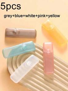 1/3/5pcs Mini Colorful Storage Boxes, PP Material, With Flip Lid, Can Be Used As Cotton Swab Box, Dental Floss Box, Multi-Color Capsule Box, Suitable For Oral Care And Travel - Recommended Hygiene Storage Box, Mini And Compact, Can Hold Wallet, Travel Toothpick Box, Dental Floss Box, Toothpick Box, Bathroom Accessories - View 5