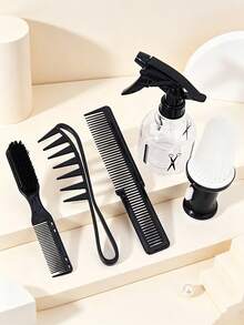 5pcs Professional Hair Salon Styling Set, Multi-Function Hair Brush And Spray Bottle, Wide Tooth Comb, Hair Comb, Styling Tools - Multicolor - View 4