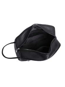Tas Clutch Kulit Hitam Pria Gaya Bisnis dengan Resleting, Tas Tangan Kasual Kapasitas Besar Tahan Air - MultiWarna - View 6
