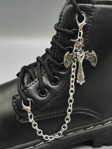 1PC Gothic Cross Shoe Decorative Chain Sneaker Boot Charms DIY Pendant Accessories Scorpion Snake Shoe Buckles Detachable Shoelace Clips Decorations - Multicolor - View 8
