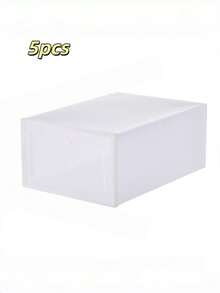 1/3/5pcs Transparent Stackable Shoe Boxes, Plastic Shoe Storage Organizer, Flip Lid Drawer Style Shoe Boxes, Transparent Shoe Storage Boxes, Sneakers High Heels Storage Boxes, Wardrobe Shoe Display Cabinet, Halloween Thanksgiving Christmas Wardrobe Storage Organizer, Desktop Shoe Cabinet Storage, Simple Shoe Rack, White Frame Transparent Front Opening Door, Dorm Rental Shoe Cabinet, Moisture-Proof Dust-Proof Shoe Boxes, Free Combination Stackable, Entryway Storage, Large Capacity Shoe Boxes - Multicolor - View 12
