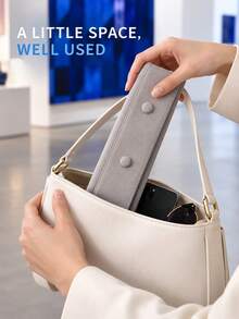 Travel Jewelry Organizer, Portable Foldable Jewelry Roll With Necklace Hooks, Ring Slots And Earring Holes, Small Snap Button Jewelry Pouch, Suitable For Weekend Trips, Handbags And Vanity - Multicolor - View 6