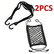 2pcs Strap Rope Elastic Motorcycle Hook Rope / Motorcycle Helmet Mesh Elastic Strap Black Mesh Luggage Organizer For Storage - 01 - View 9