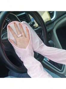 1 Pair Women's Short Anti-UV Driving & Cycling Gloves, Summer Fingerless Sun Protection Gloves, Breathable And Lightweight Design - Multicolor - View 15