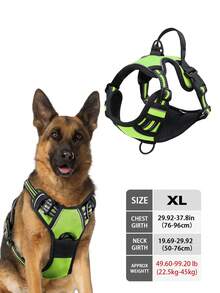 High Reflective Dog Harness - Durable, Adjustable, Comfortable, Anti-Choke Design - Ideal Choice For Outdoor Adventures, Multiple Sizes - Suitable For Small, Medium, Large Pet Dogs (If Hesitating Between Two Sizes, Try Buying Larger Size Because It Can Be Adjusted And Tightened) - Multicolor - View 31
